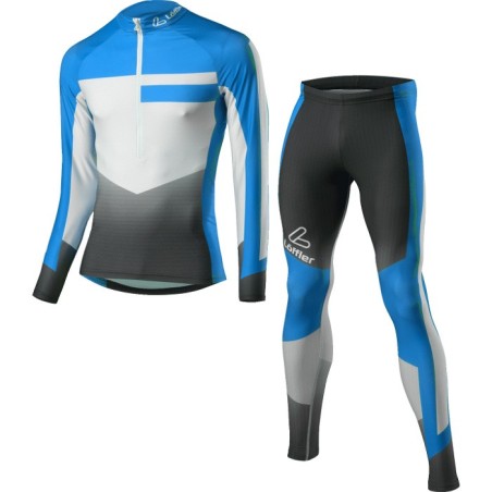 Löffler Langlauf ski suit WorldCup 2018 zwart-royal
